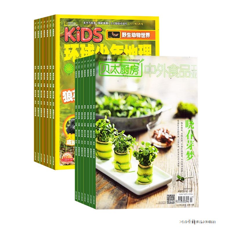 KiDS环球少年地理(1年共12期)+贝太厨房(1年共12期)两刊组合订阅(杂志订阅)