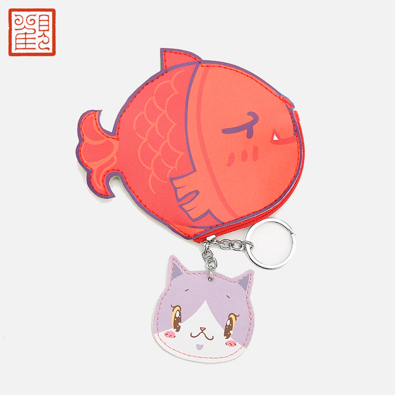 观复猫零钱包女迷你小硬币包钱包可爱简约猫头零钱包男观复博物馆