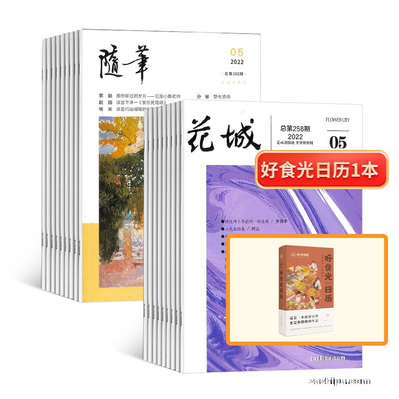 随笔(1年共6期)+花城(1年共6期)+赠送2023年好食光日历