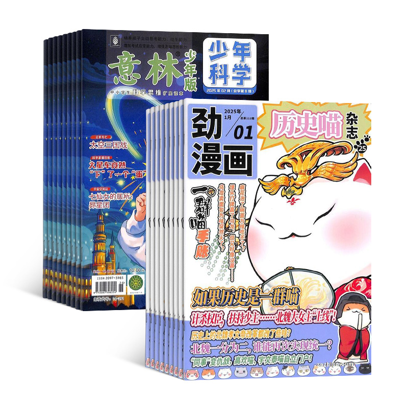 意林少年科学+历史喵(1年共24期)(杂志订阅)