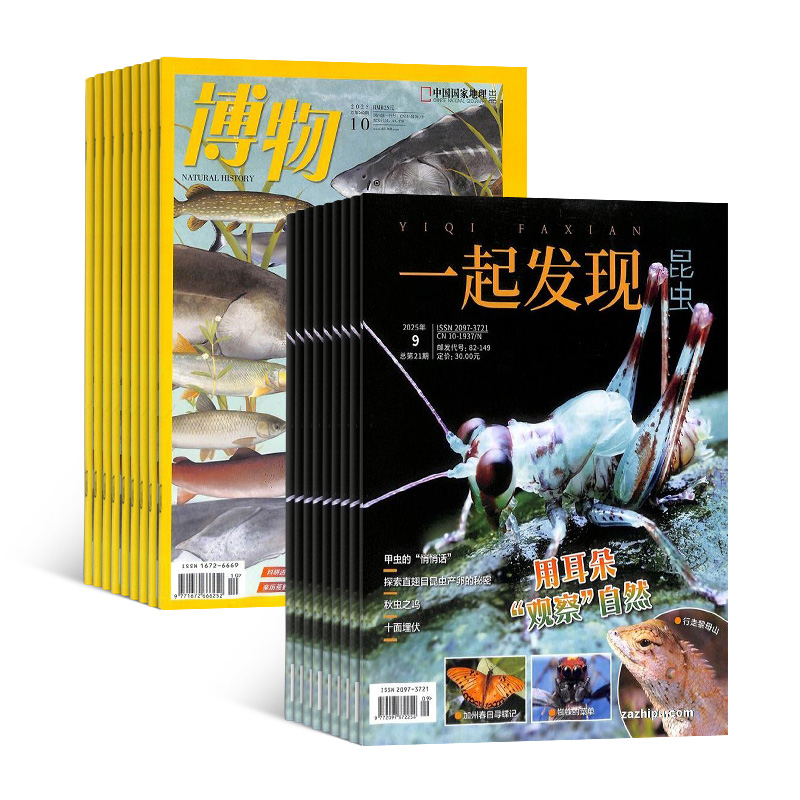 博物(1年共12期)+一起发现昆虫(1年共12期)组合订阅